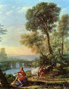 Claude Lorrain Landschaft mit Apollo und Merkur oil on canvas